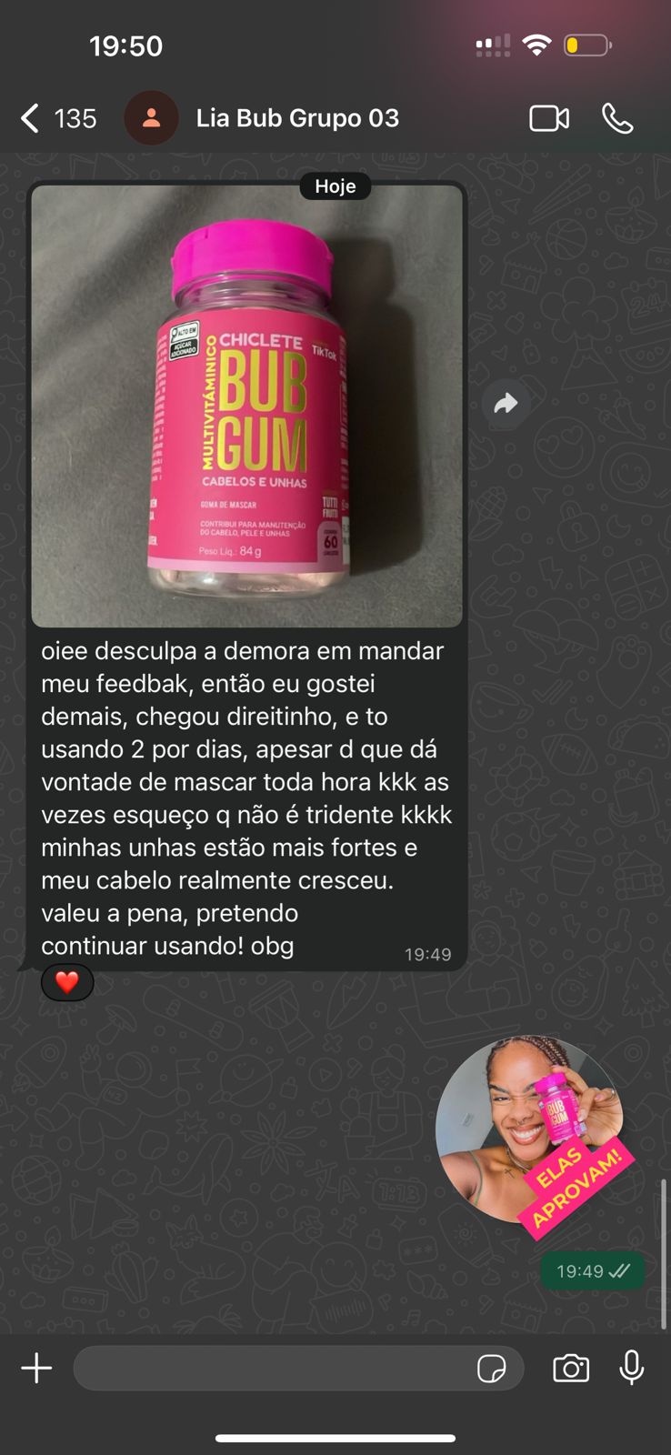 Depoimento cliente BUBGUM 1